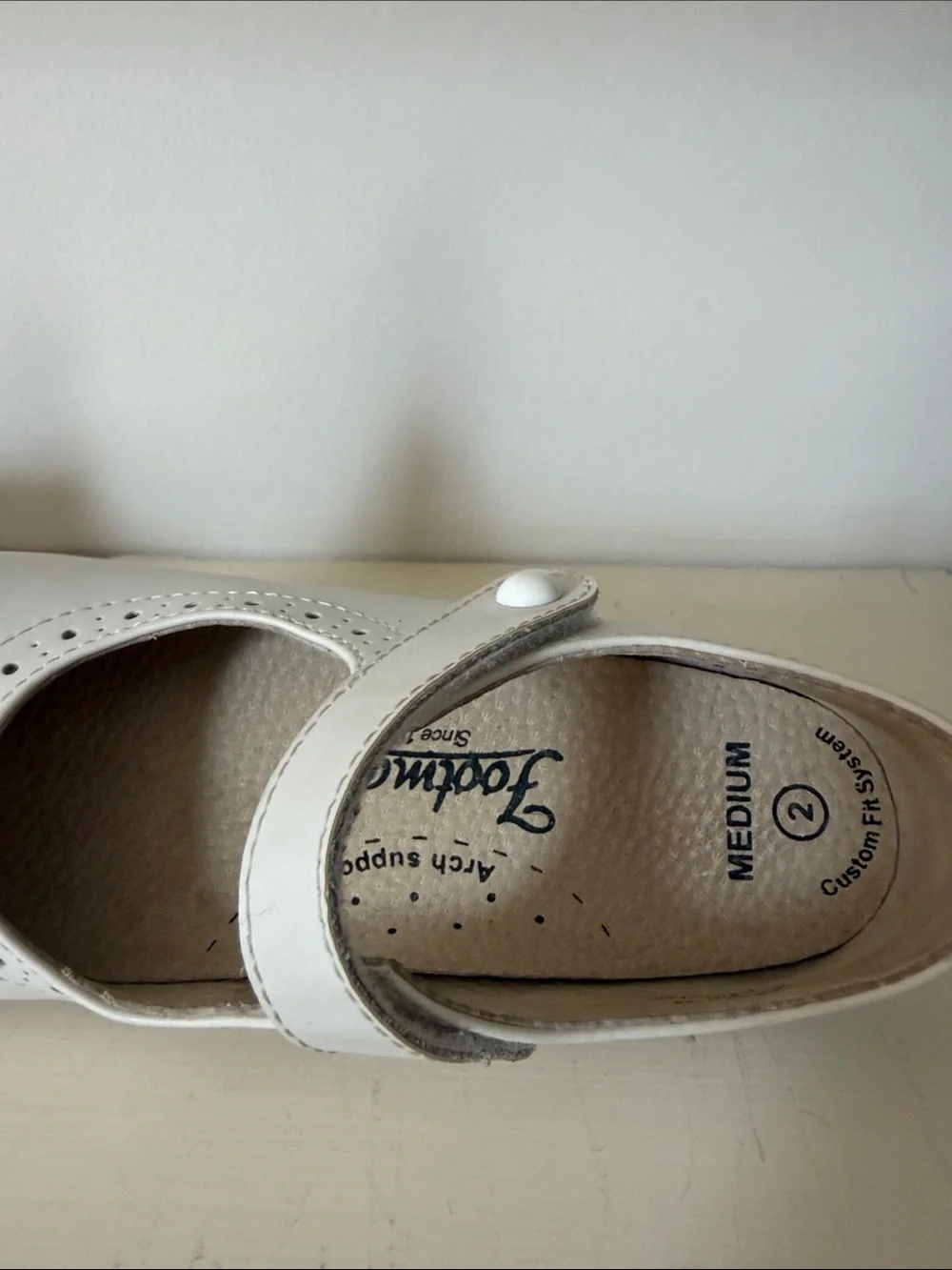 FootMates White Mary Jane Strap Shoes for Kids